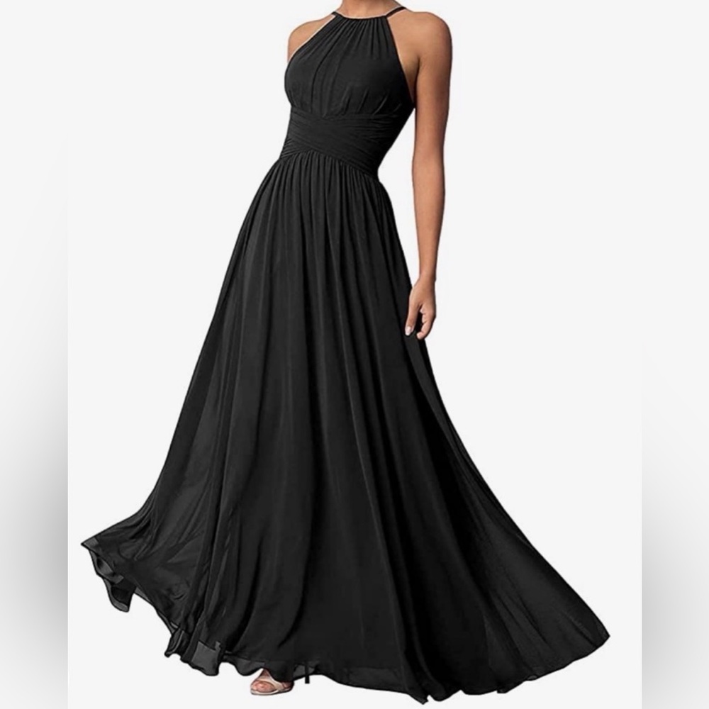 Elegant Black Evening Gown Sz 4